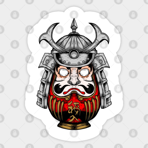 daruma samurai Sticker by Amartwork